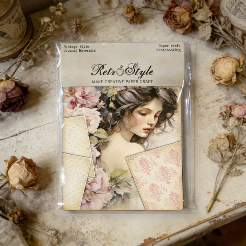 Vintage Floral Ephemera Paper 16pcs
