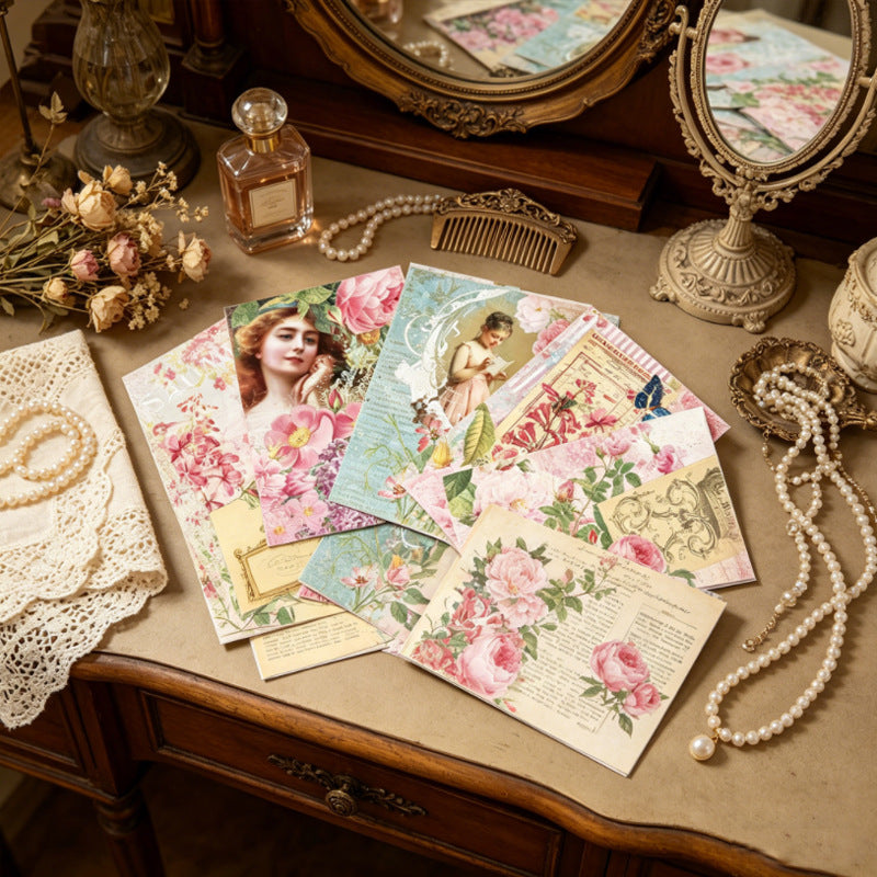 Elegant Vintage Rose Lady Papers