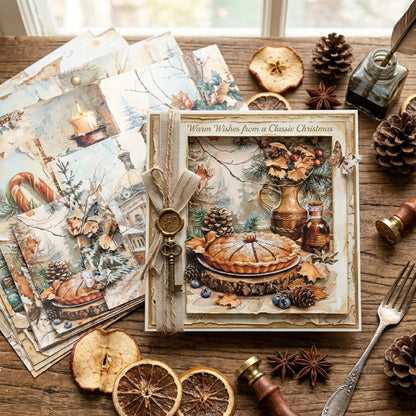 Cozy Christmas Journal Papers 8pcs