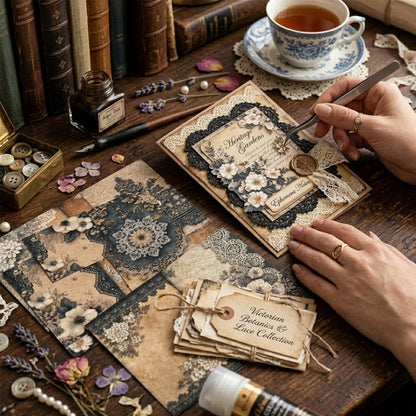 Lace Floral Journal Papers 8pcs