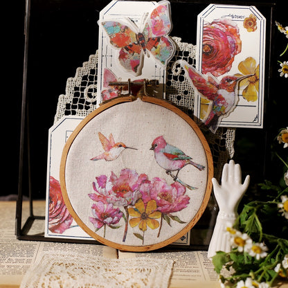 Oil Painting Owl Rub-on Stickers