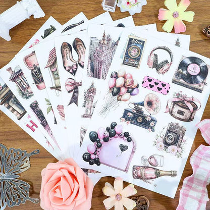 Shadow Pink Sticker Book