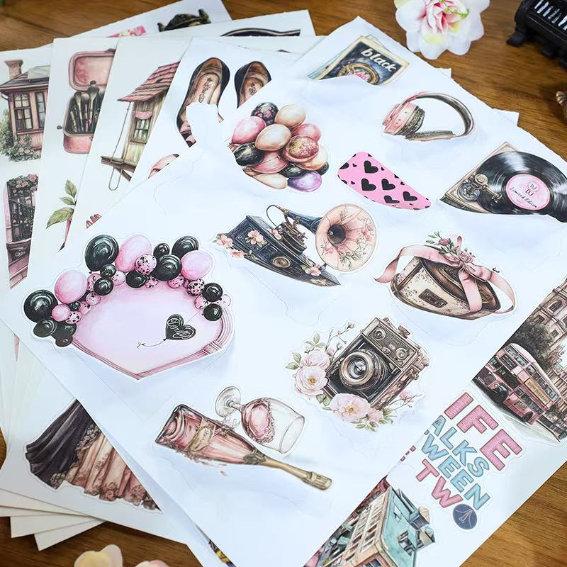 Shadow Pink Sticker Book