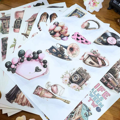 Shadow Pink Sticker Book