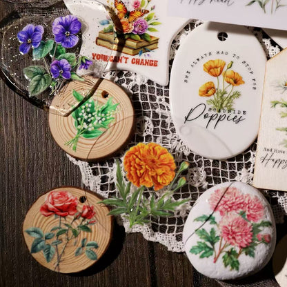 Wildflower Rub-On Stickers