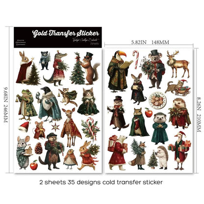 Christmas Animal Transfer Stickers
