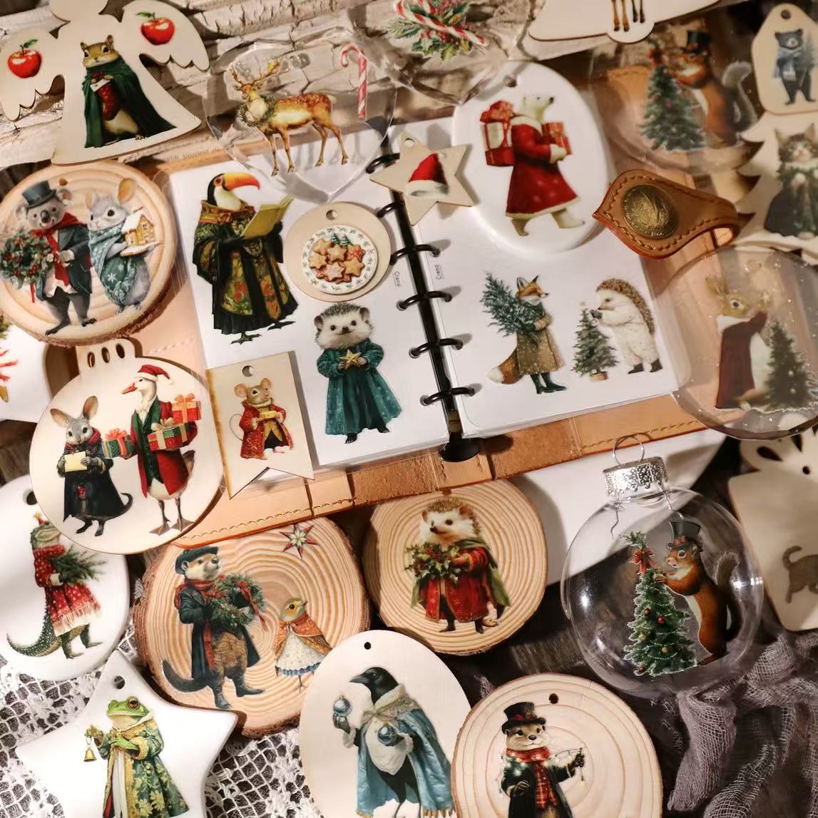 Christmas Animal Transfer Stickers