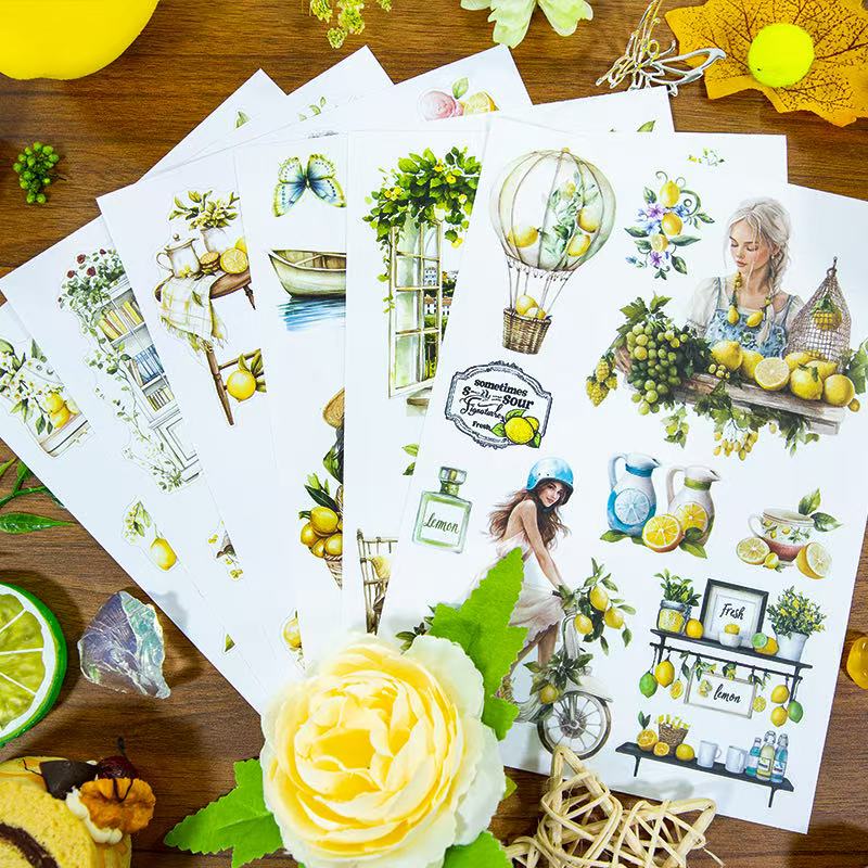 Refreshing Lemon Sticker Book – Doodle Diarys