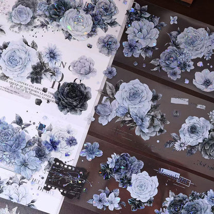 6cm*120cm Misty Blues Floral Tape