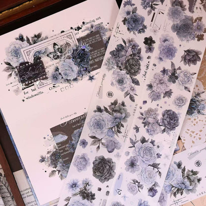 6cm*120cm Misty Blues Floral Tape