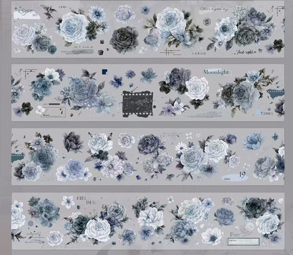 6cm*120cm Misty Blues Floral Tape