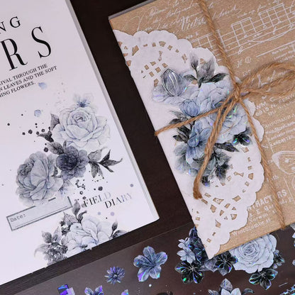 6cm*120cm Misty Blues Floral Tape