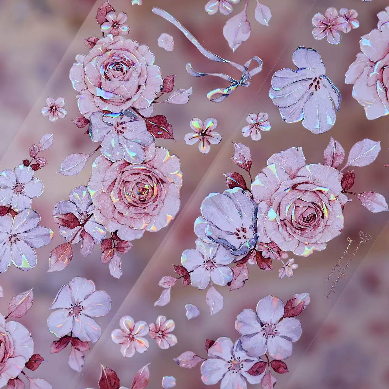 5.5cm*120cm Morning Mist Floral Tape