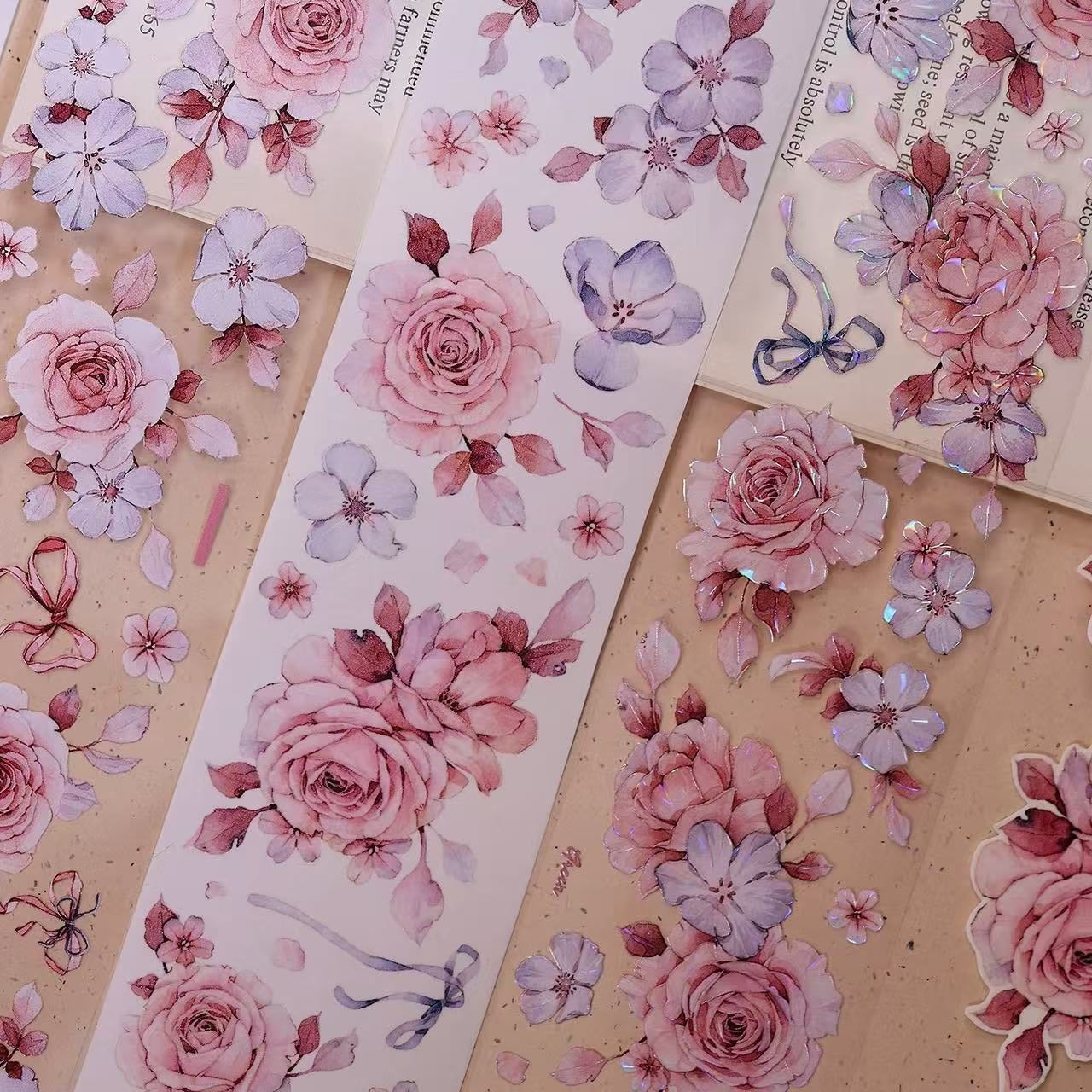 5.5cm*120cm Morning Mist Floral Tape