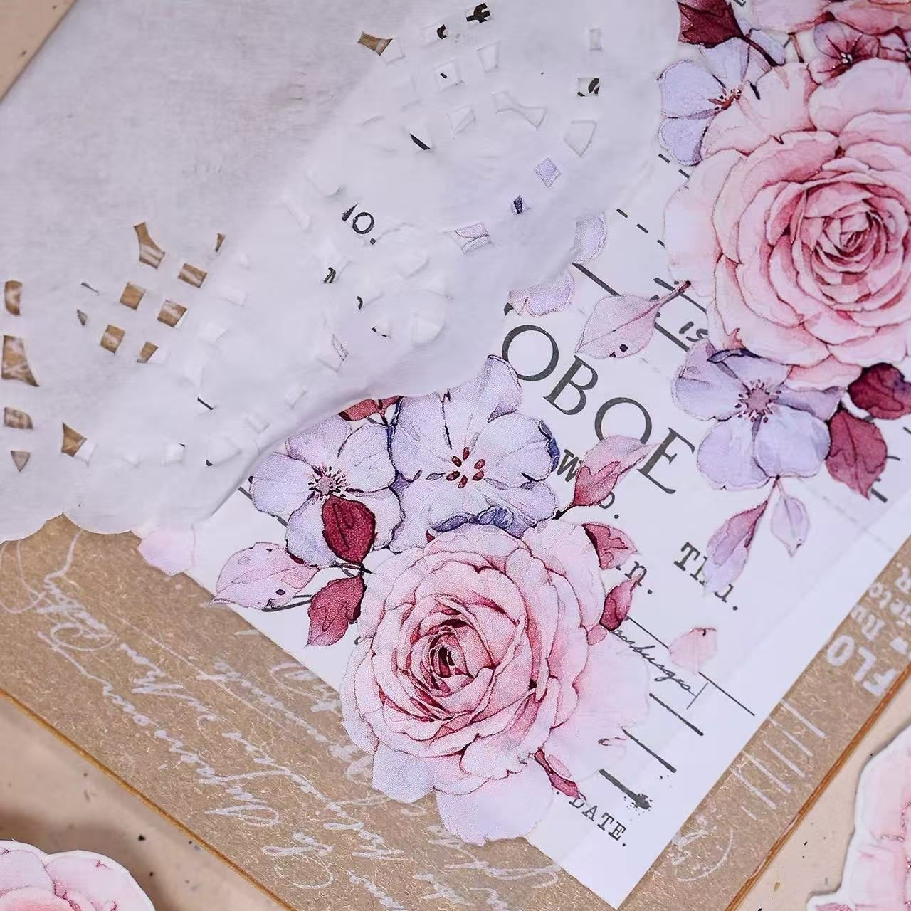 5.5cm*120cm Morning Mist Floral Tape