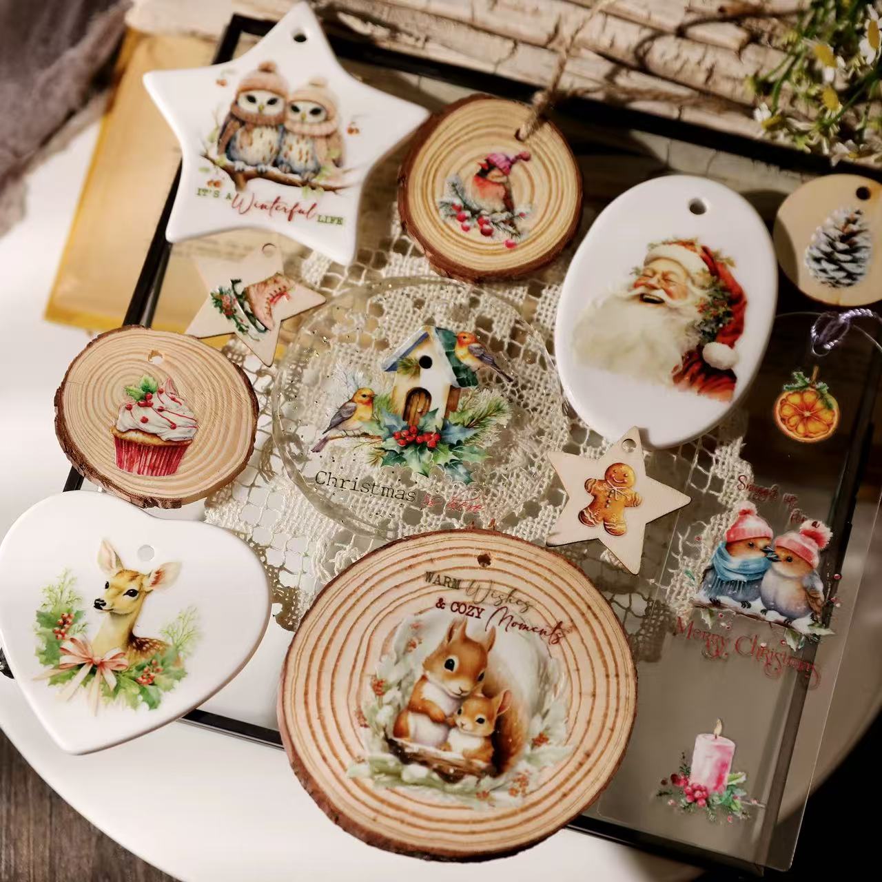 Christmas Quote Rub-on Stickers