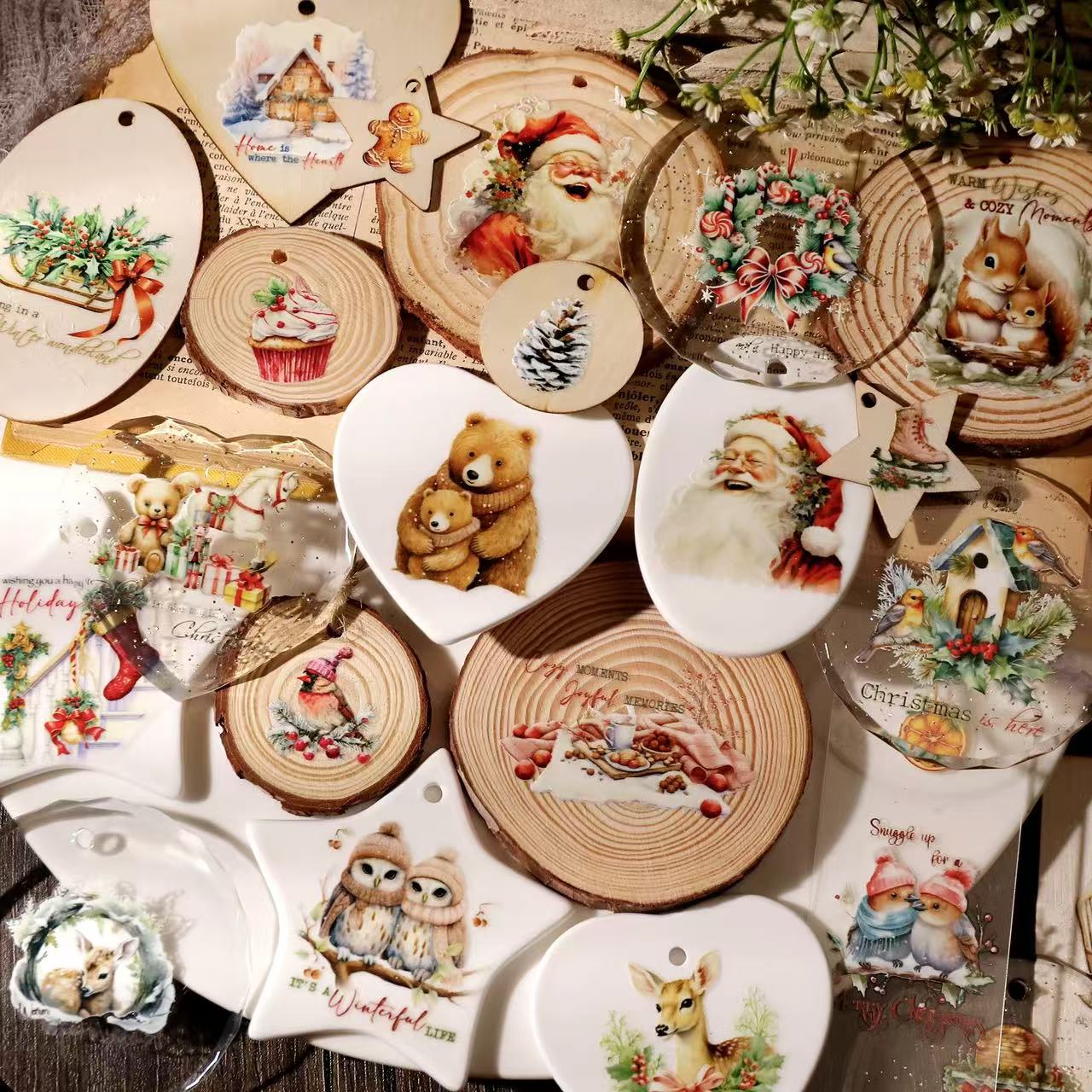 Christmas Quote Rub-on Stickers