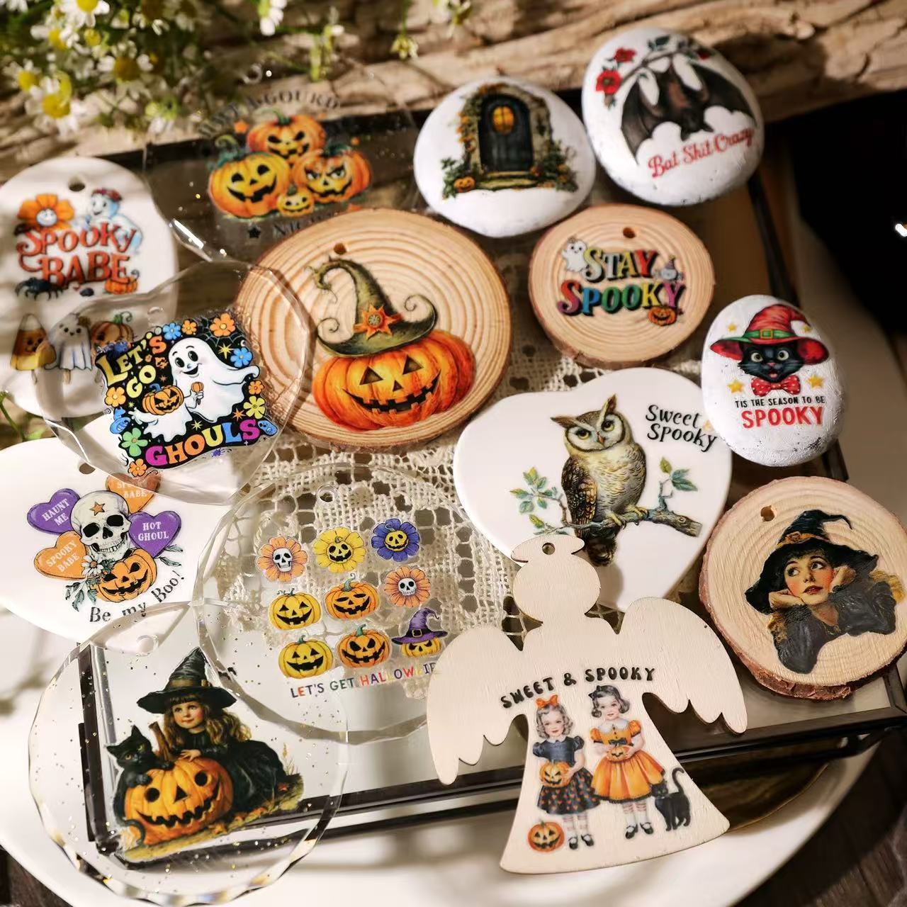 Colorful Halloween Rub-on Stickers