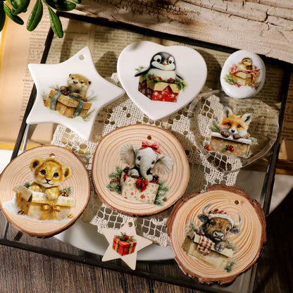 Christmas Pet Gift Box Rub-on Stickers