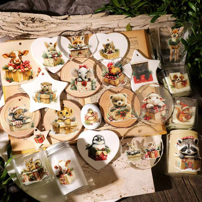 Christmas Pet Gift Box Rub-on Stickers