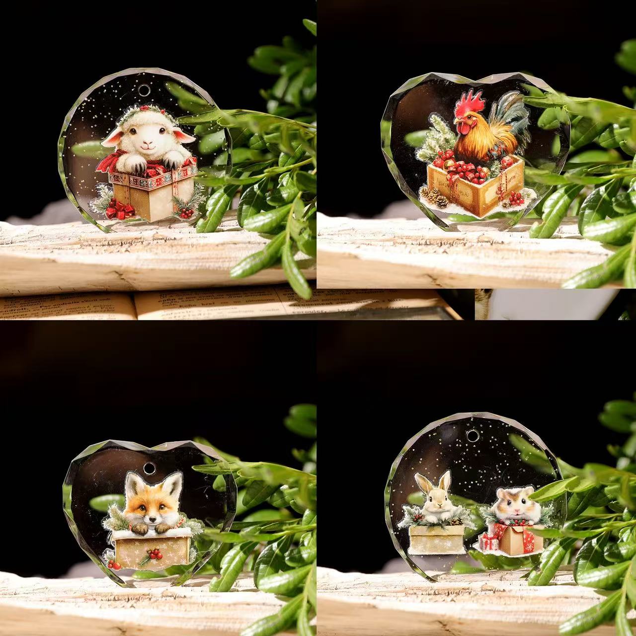 Christmas Pet Gift Box Rub-on Stickers