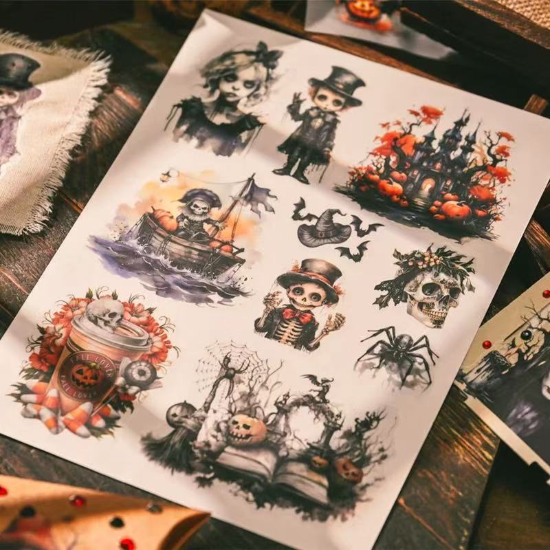 Dark Halloween Rub-on Stickers