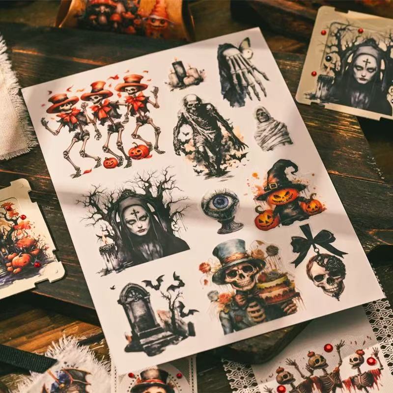 Dark Halloween Rub-on Stickers