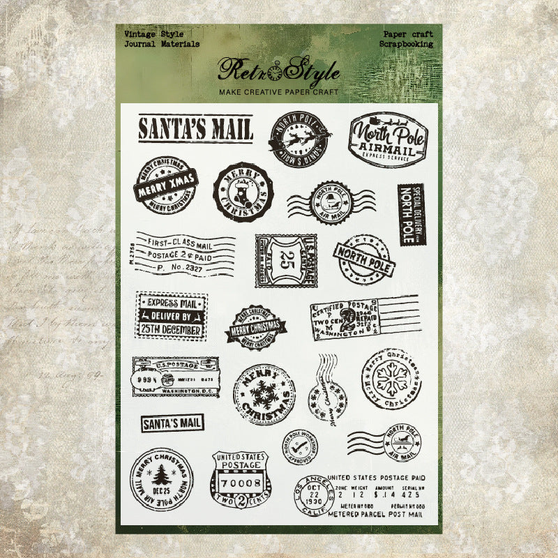 Clear Silicone Vintage Stamps 05