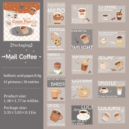 Comic Post Stamp Stickers