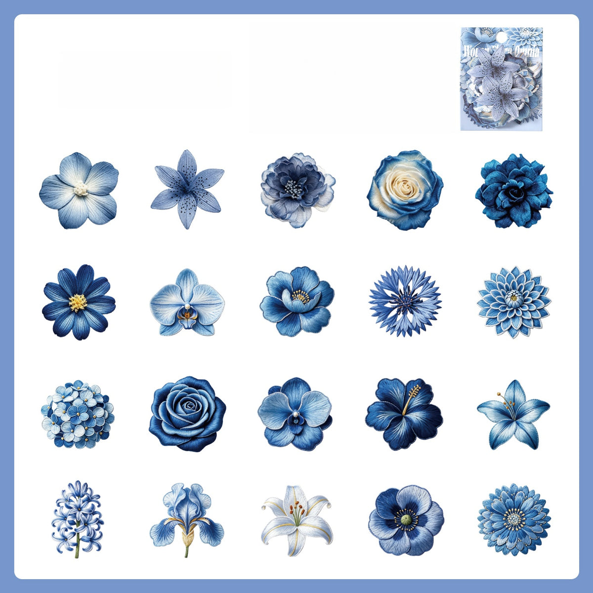 Woven Floral Omnia Stickers