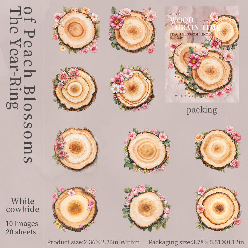 Wood Grain Time Stickers