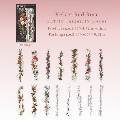 Floral Vine Stripe Stickers