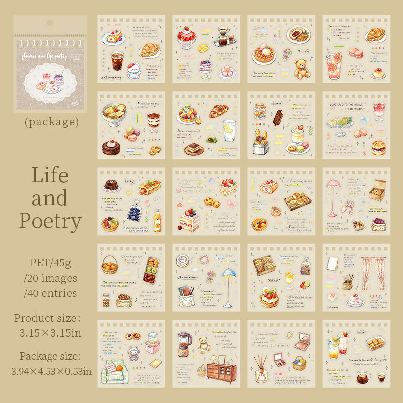 Flowers and Life Poetry Sticker Book