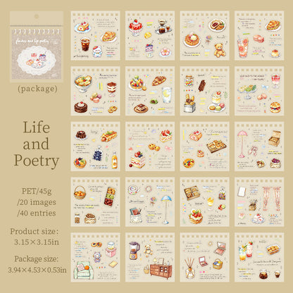 Flowers and Life Poetry Sticker Book