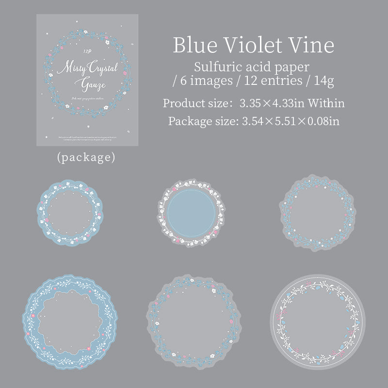 Floral Vellum Frame Stickers