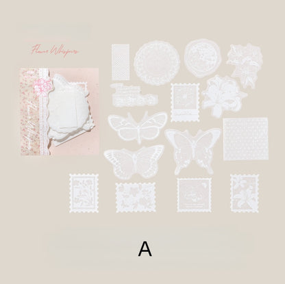 White Mist Journal Puffy Stickers