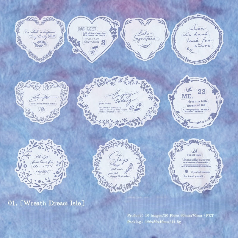 Vintage Typography Frame Stickers