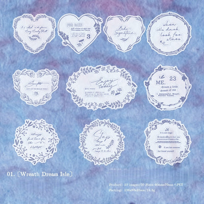 Vintage Typography Frame Stickers
