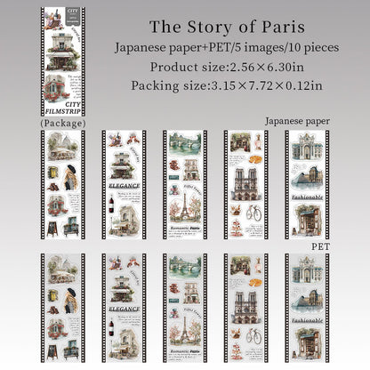City Filmstrip Sticker Book