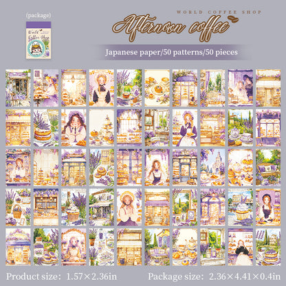 World Coffee Shop Stickers