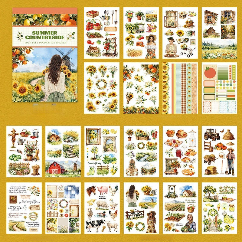 Vintage Countryside Sticker Book