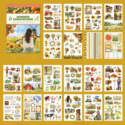 Vintage Countryside Sticker Book