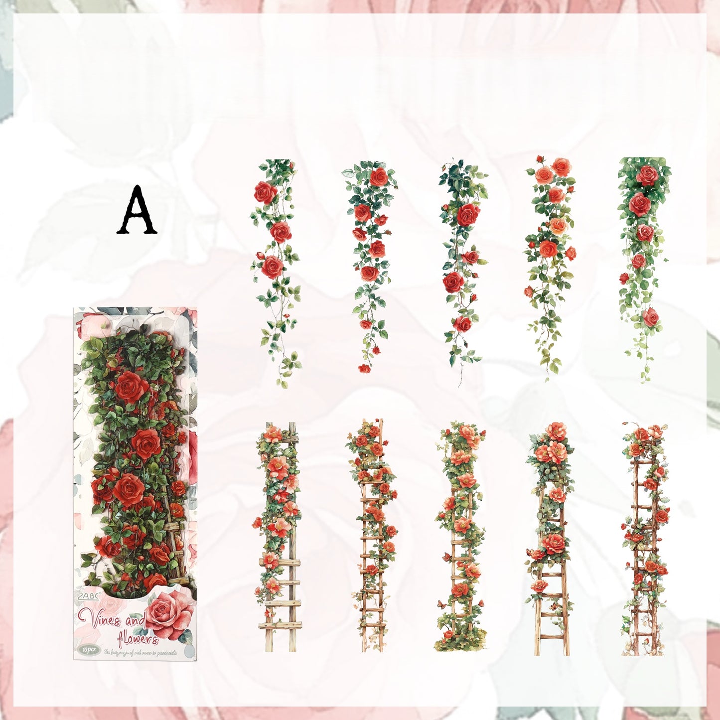 Tangled Vines Blossoms Stickers