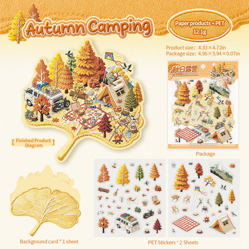 Embroidered Autumn Stickers