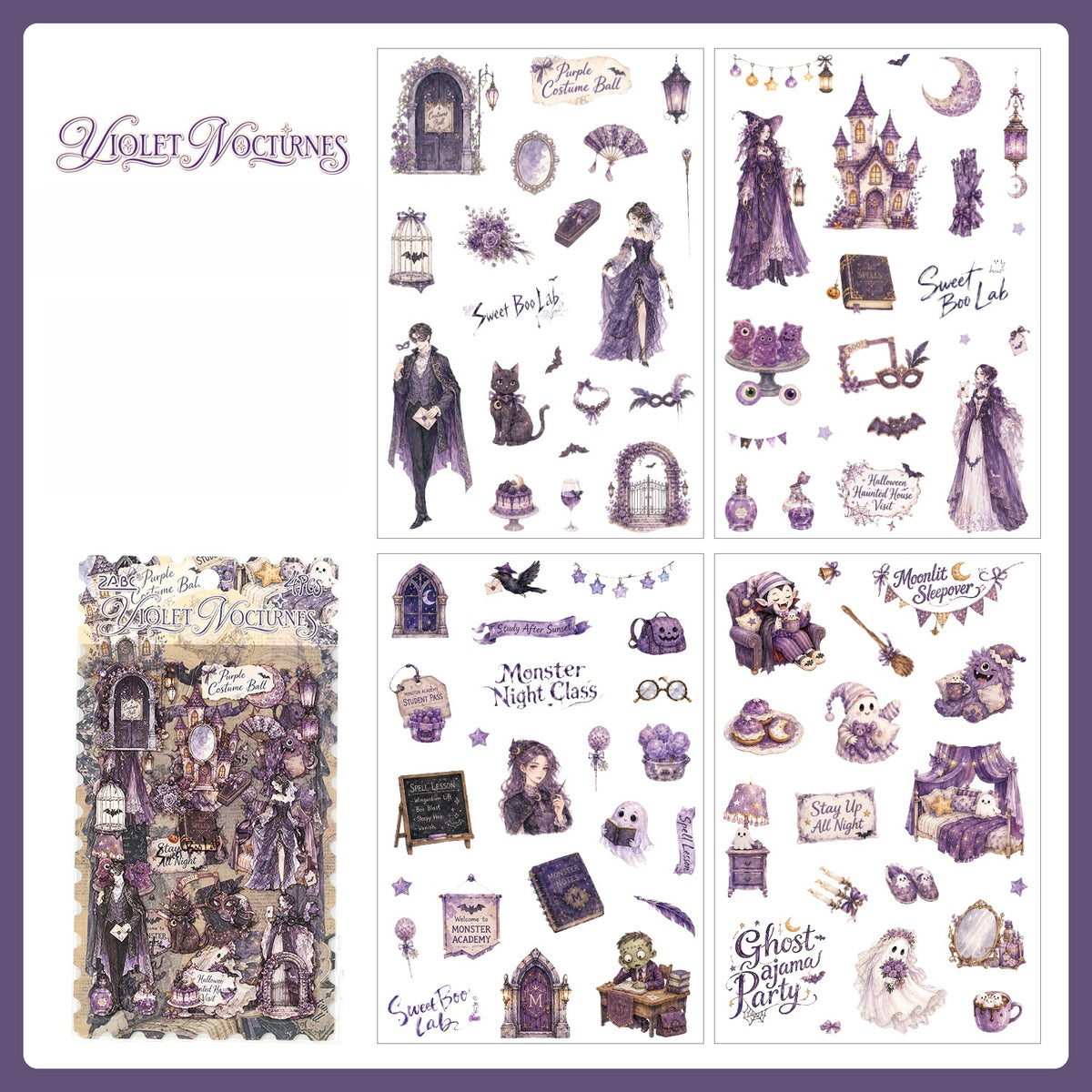 Halloween Rose Banquet Stickers