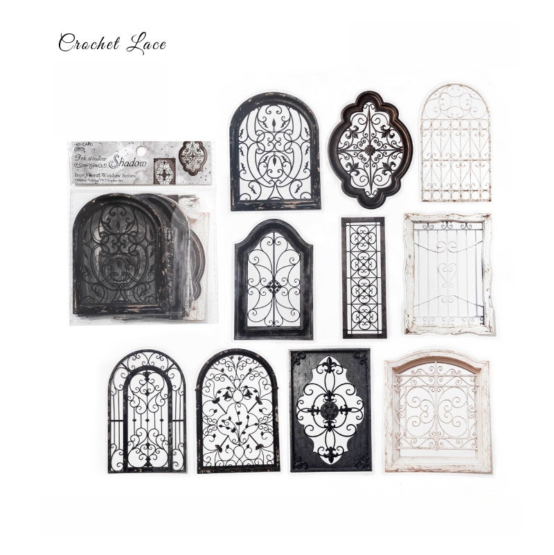 Iron Floral Window Stickers