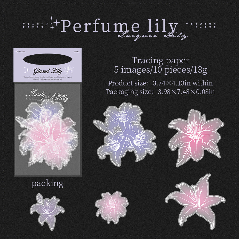 Glazed Lily vellum Stickers