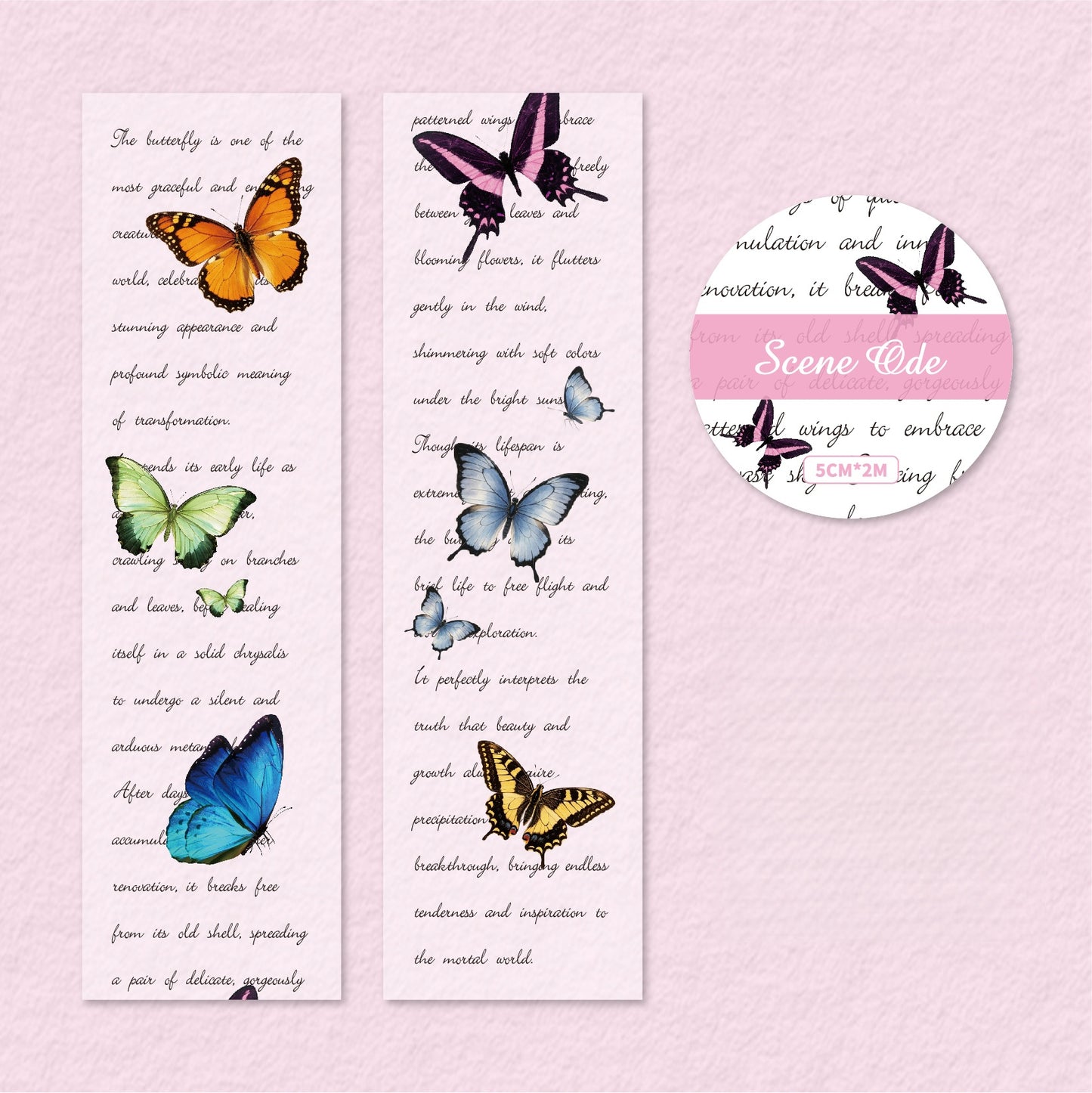 Butterfly English Ephemera Tape