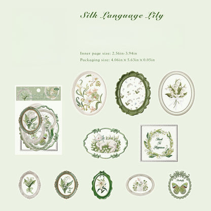 Lace Floral Frame Stickers