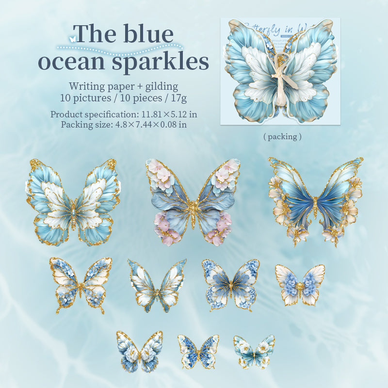 Butterflies in Water Stickers